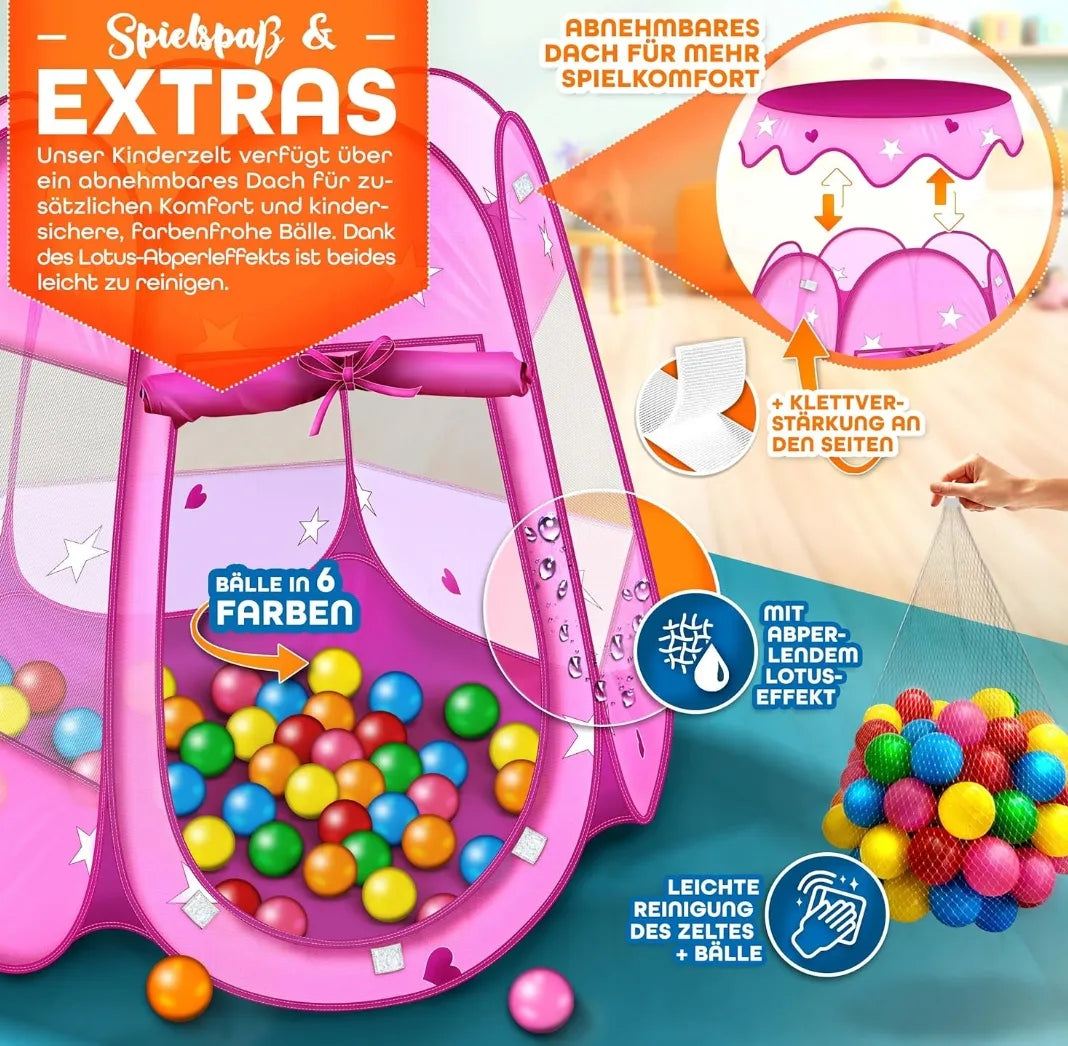 Tienda de campaña infantil con bolas - Kiduku