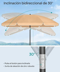 Sombrilla de 200cm bidireccional - Songmics