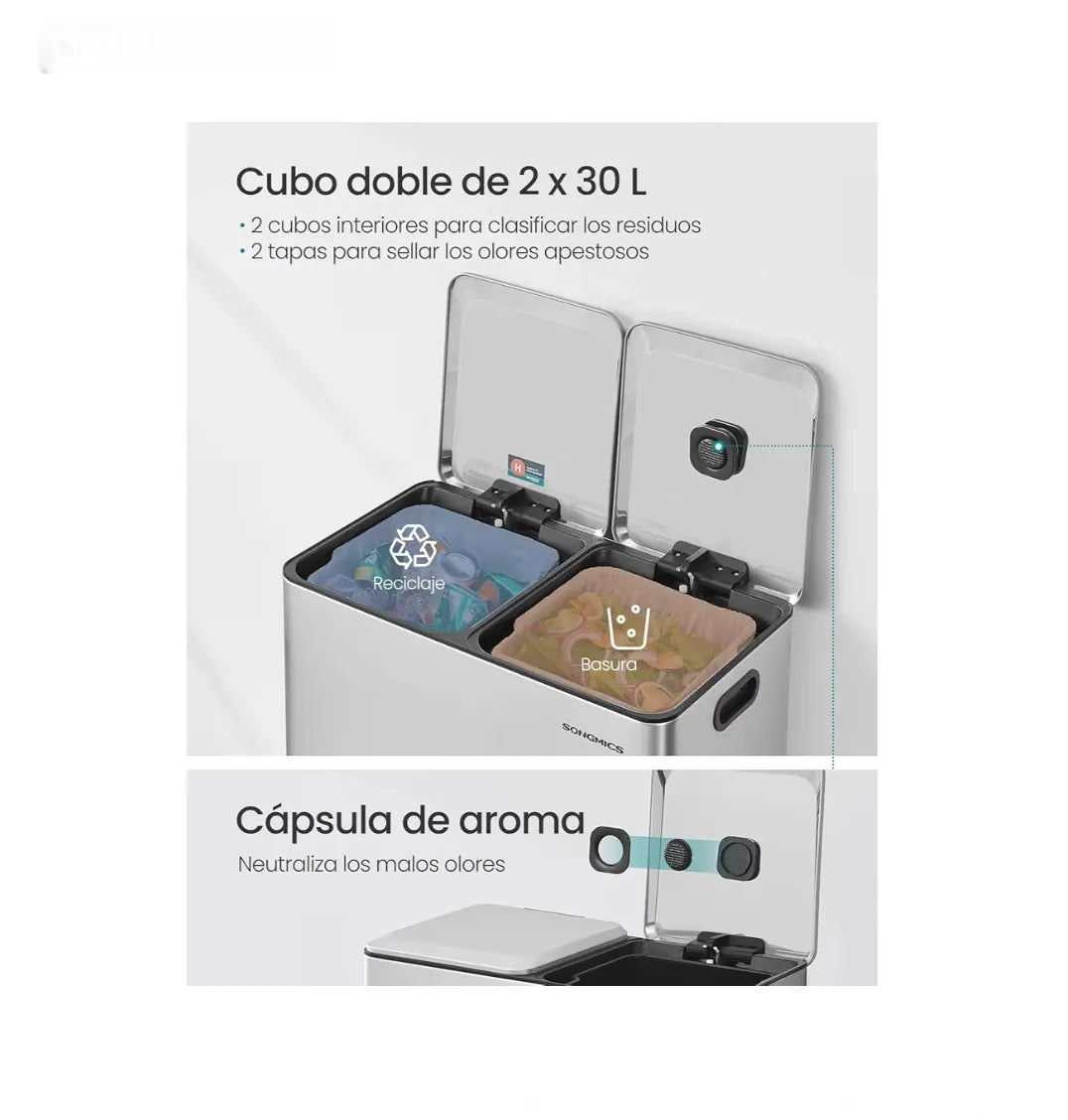 Papelera de Cocina 30L