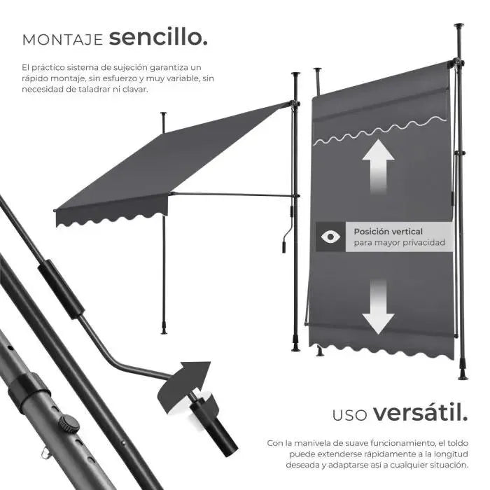 Toldo plegable para balcón
