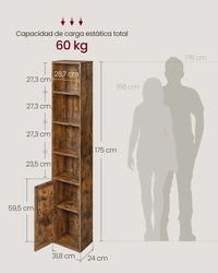 Estantería vertical de madera