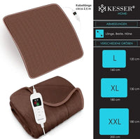 Manta eléctrica marrón 9 niveles de calor - KESSER