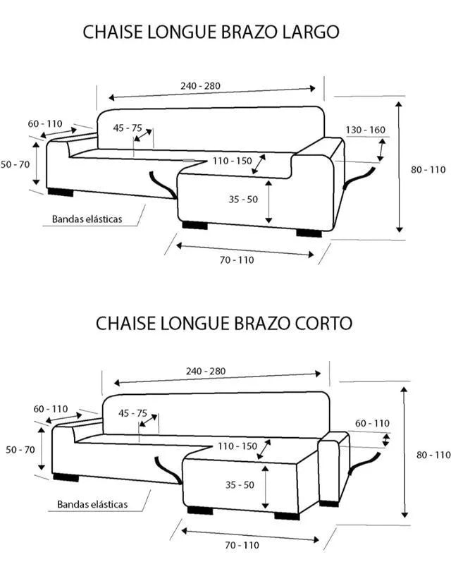 Funda chaise longue brazo derecho - Martina Home
