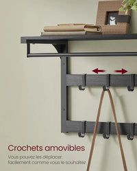 Perchero de pared con 10 ganchos