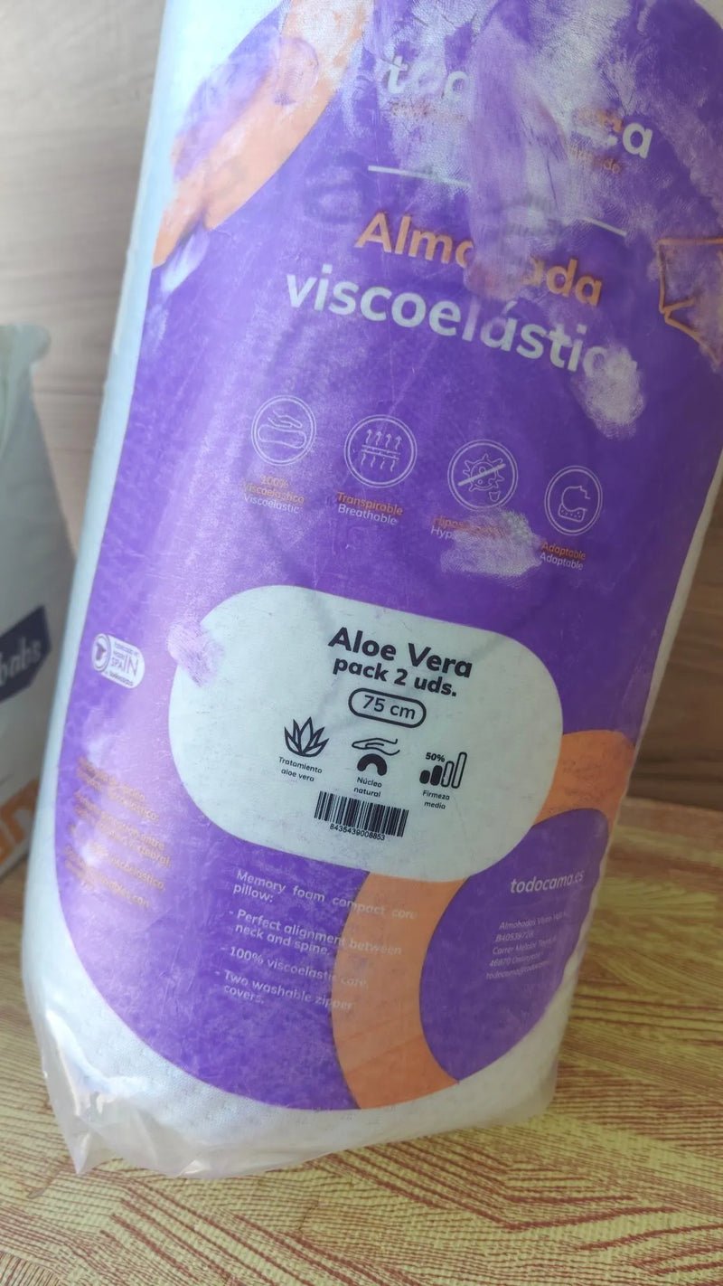 Pack 2 Almohadas Viscoelásticas Aloe Vera