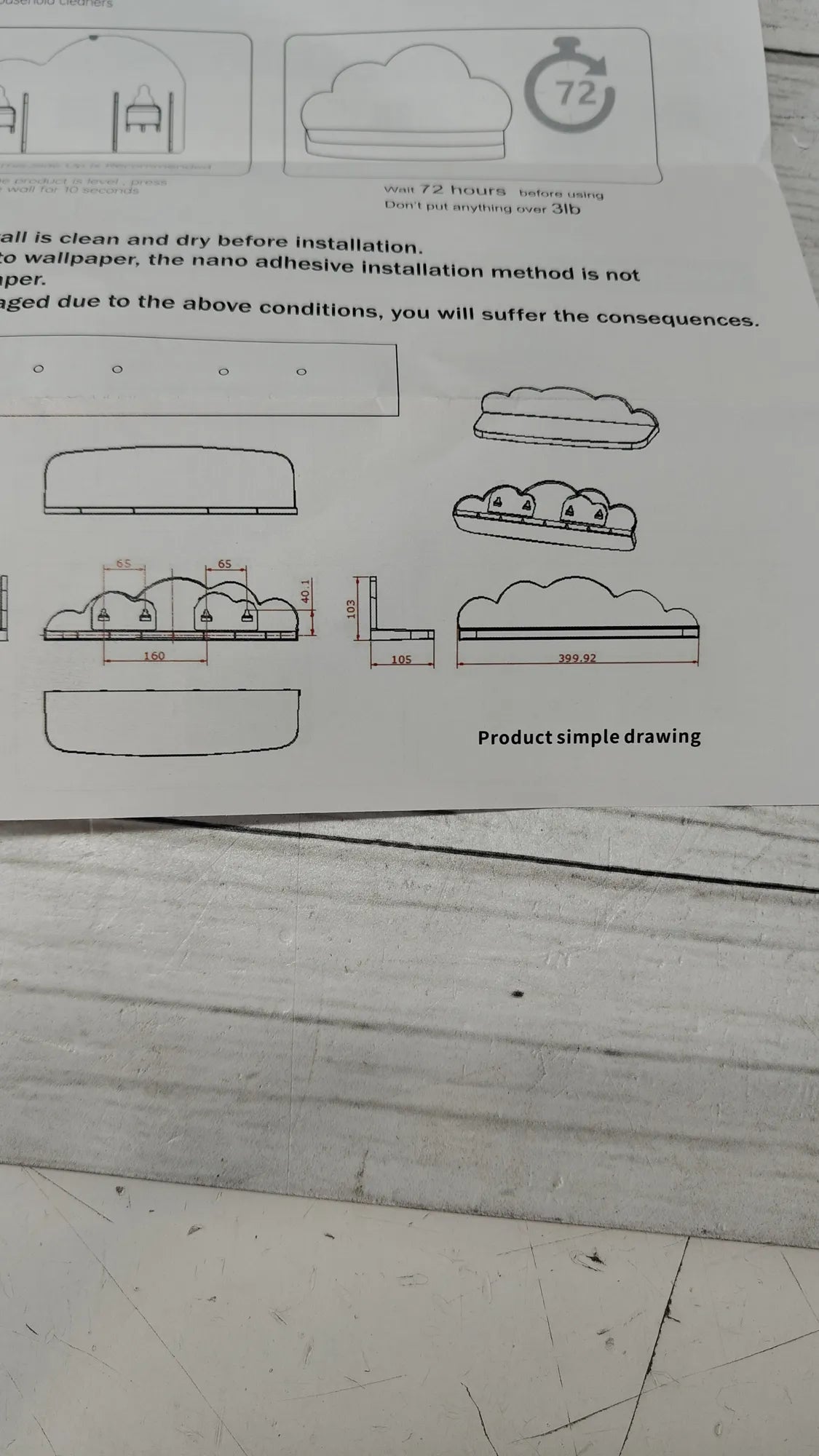 Estantería en forma de nube para habitación infantil