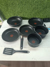 Juego de 3 Sartenes 22/24/26 cm + 2 Cazos 16/18 cm