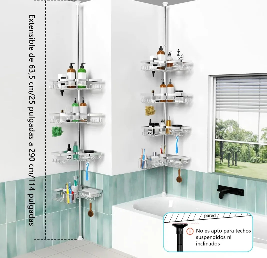 Estantería de baño con 4 estantes - Kegii