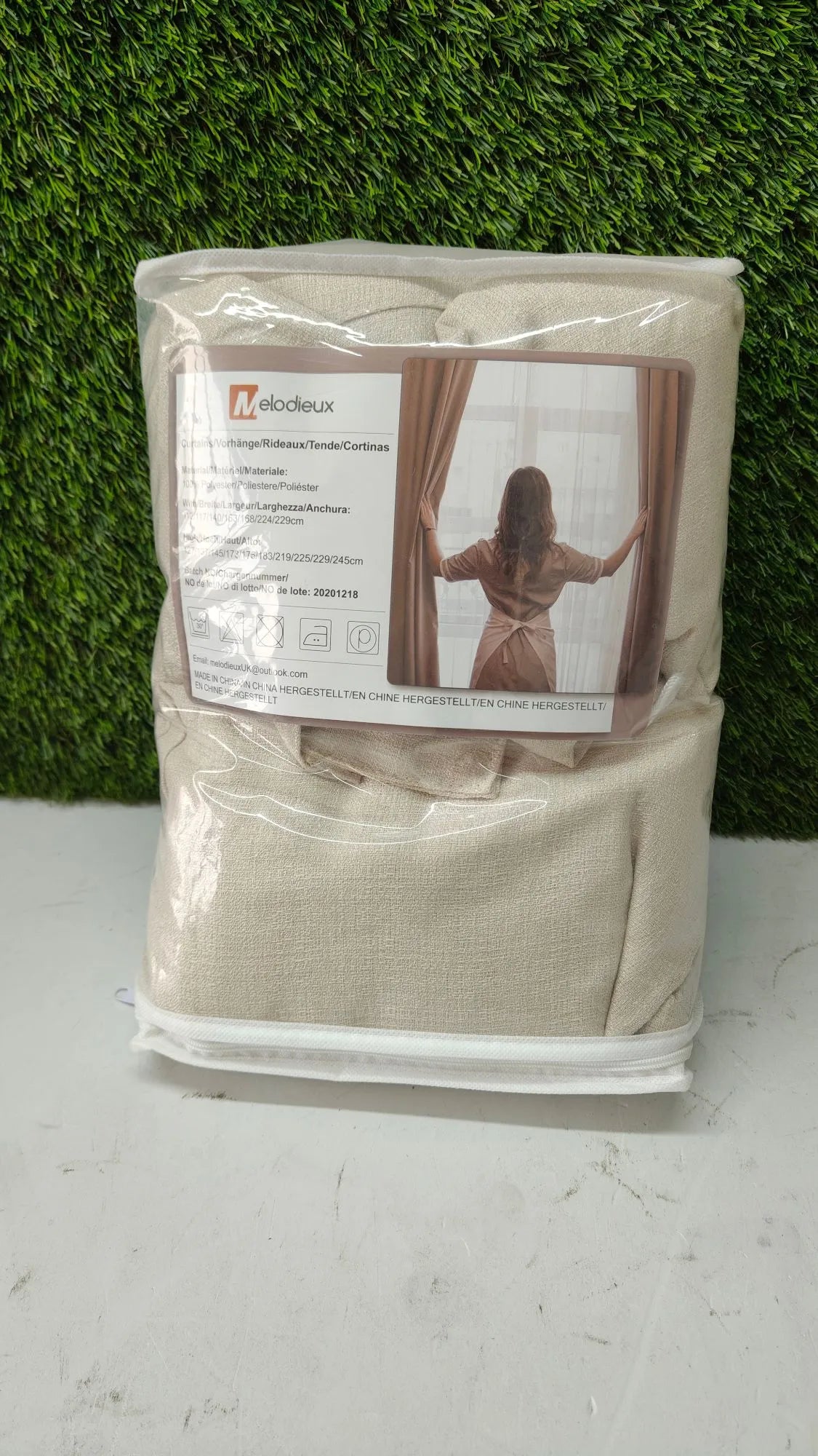 Cortinas Visillos Beige para Salón Cortinas Dormitorio 2 Piezas
