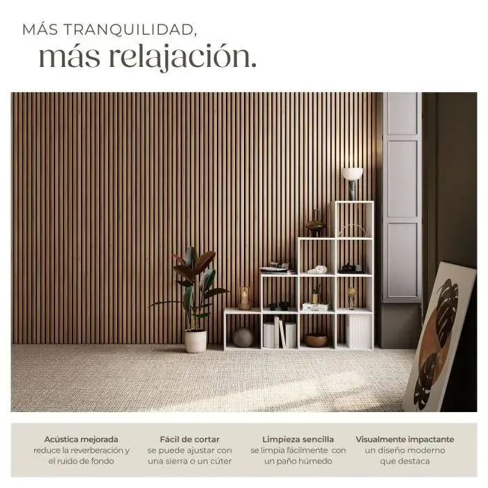 Juego de 2 paneles de pared de roble