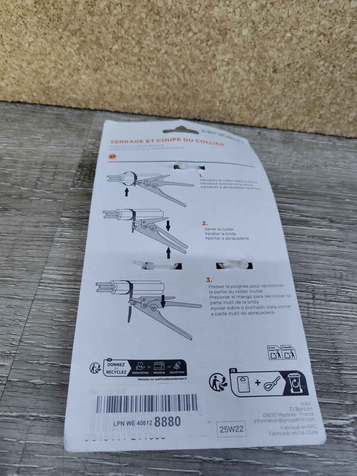 Alicates metálicos para bridas Zenitech
