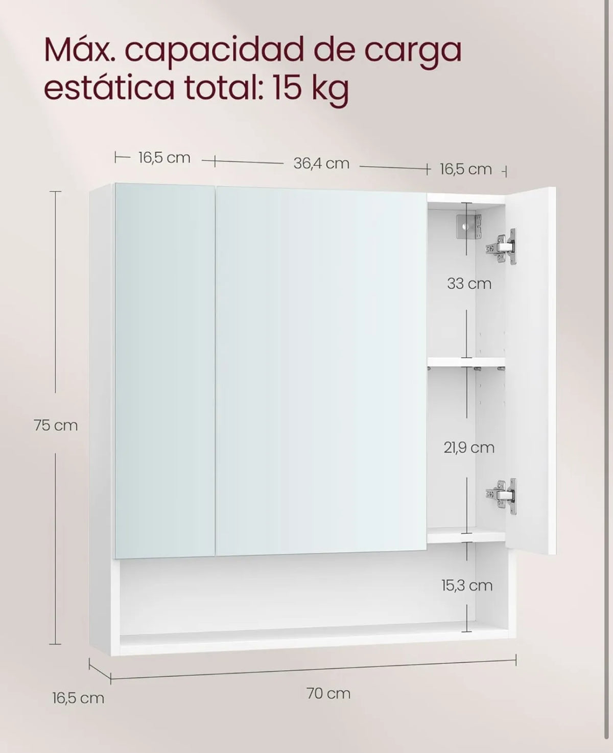 Armario de baño con puerta