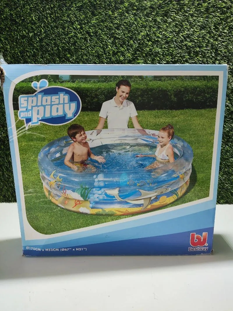 Piscina hinchable infantil transparente