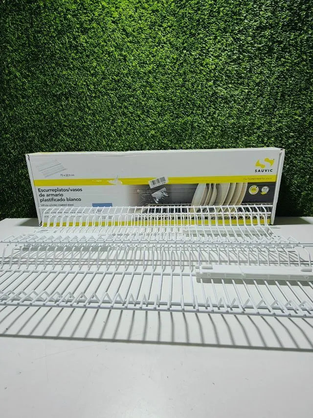 Sauvic Escurrevasos en Acero plastificado Blanco