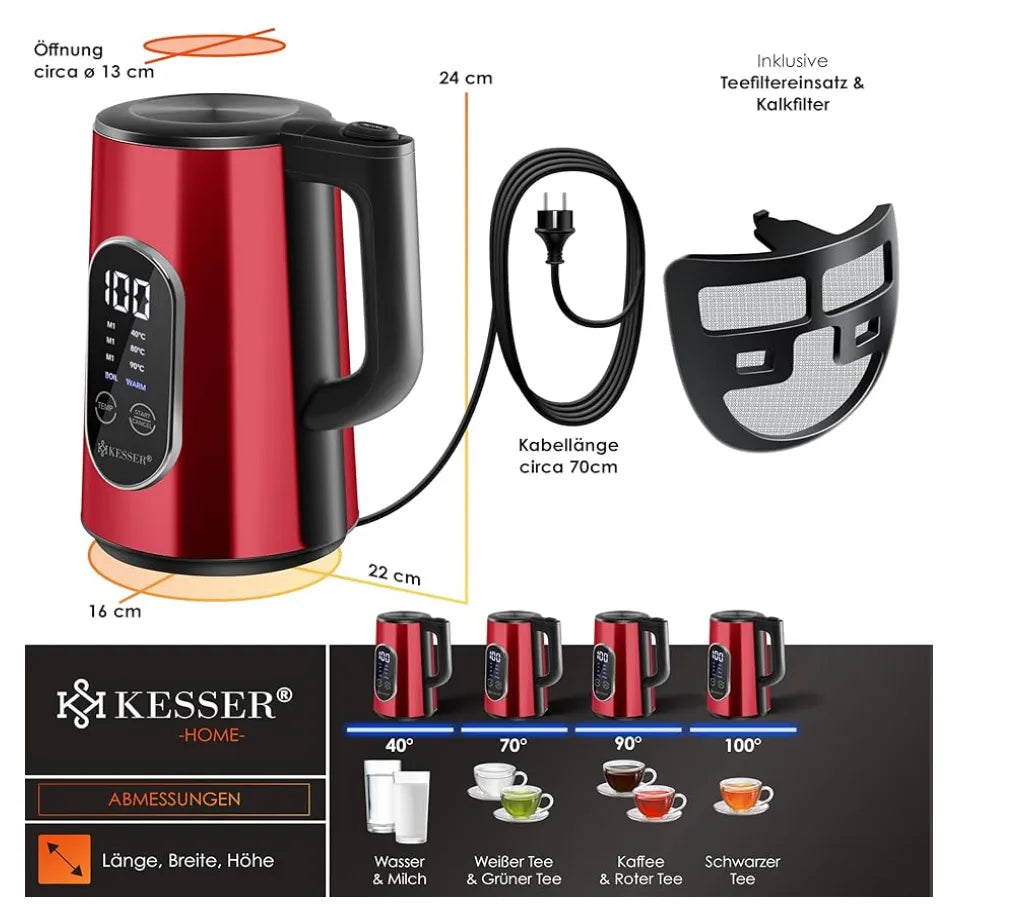 Hervidor de Acero Inoxidable Kesser