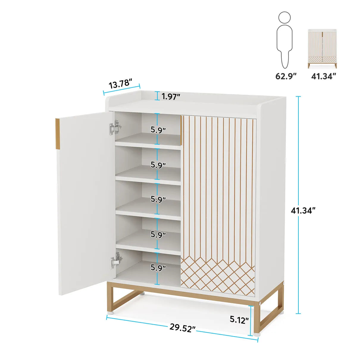 Zapatero moderno con puertas