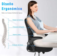 Silla de escritorio ergonómica ajustable - Naspaluro