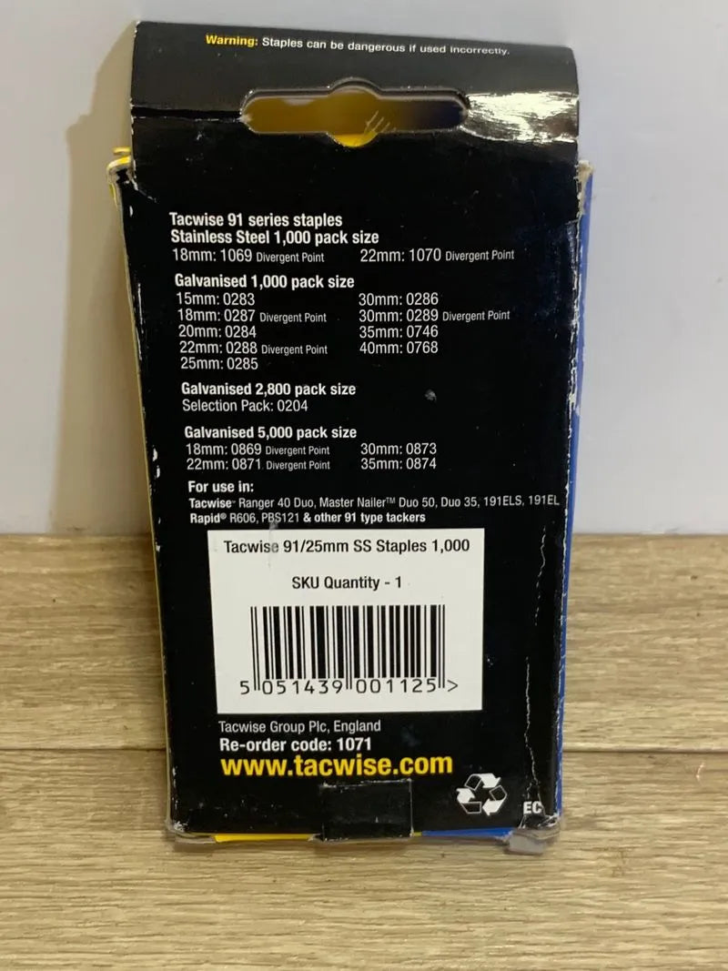 Grapas de acero inoxidable Tacwise
