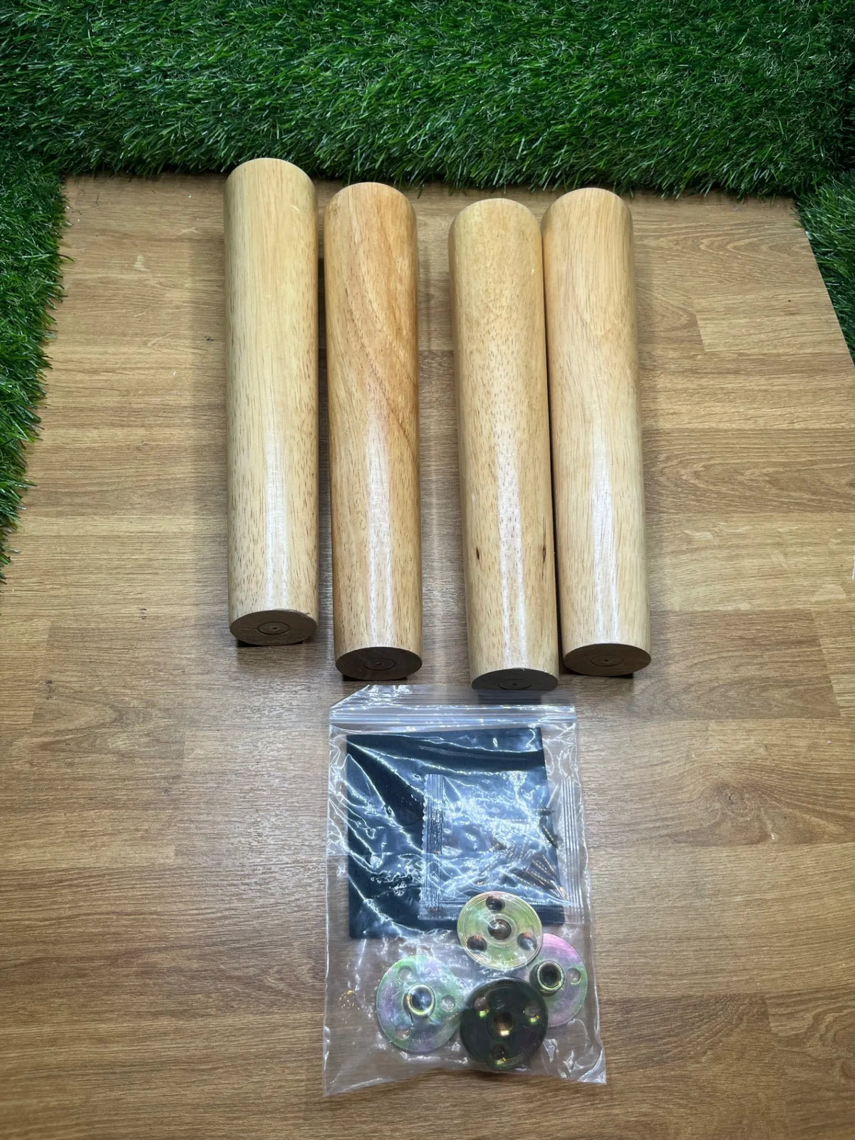 Juego de 4 patas de madera maciza de 30 cm