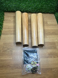 Juego de 4 patas de madera maciza de 30 cm