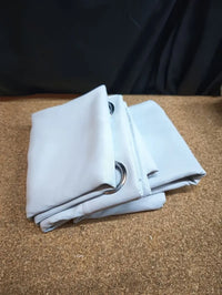 Cortinas Cortas Salon 2 Piezas Gris