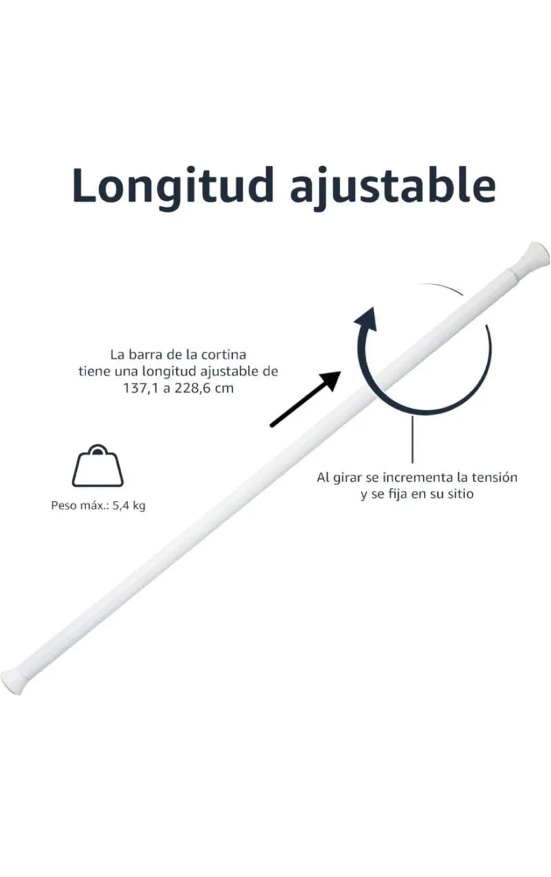 Barra de tensión para cortina de ducha