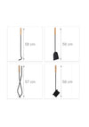 Leñero Metálico, Set Accesorios Chimenea RelaxDays