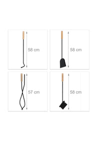 Leñero Metálico, Set Accesorios Chimenea RelaxDays