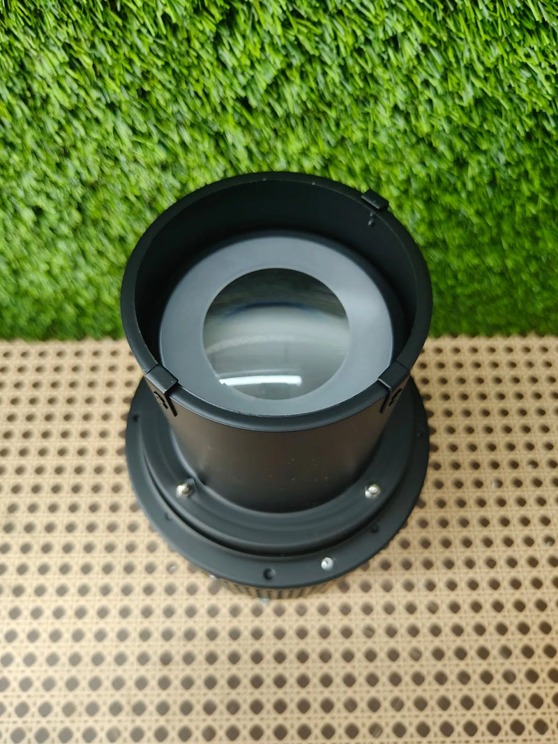 Bowens - Foco cónico óptico Snoot, accesorio de iluminación de estudio de fotografía con 20 gobos (25 patrones) y 8 filtros de color compatibles con Aputure Amaran, Godox LED Video Speedlite Light