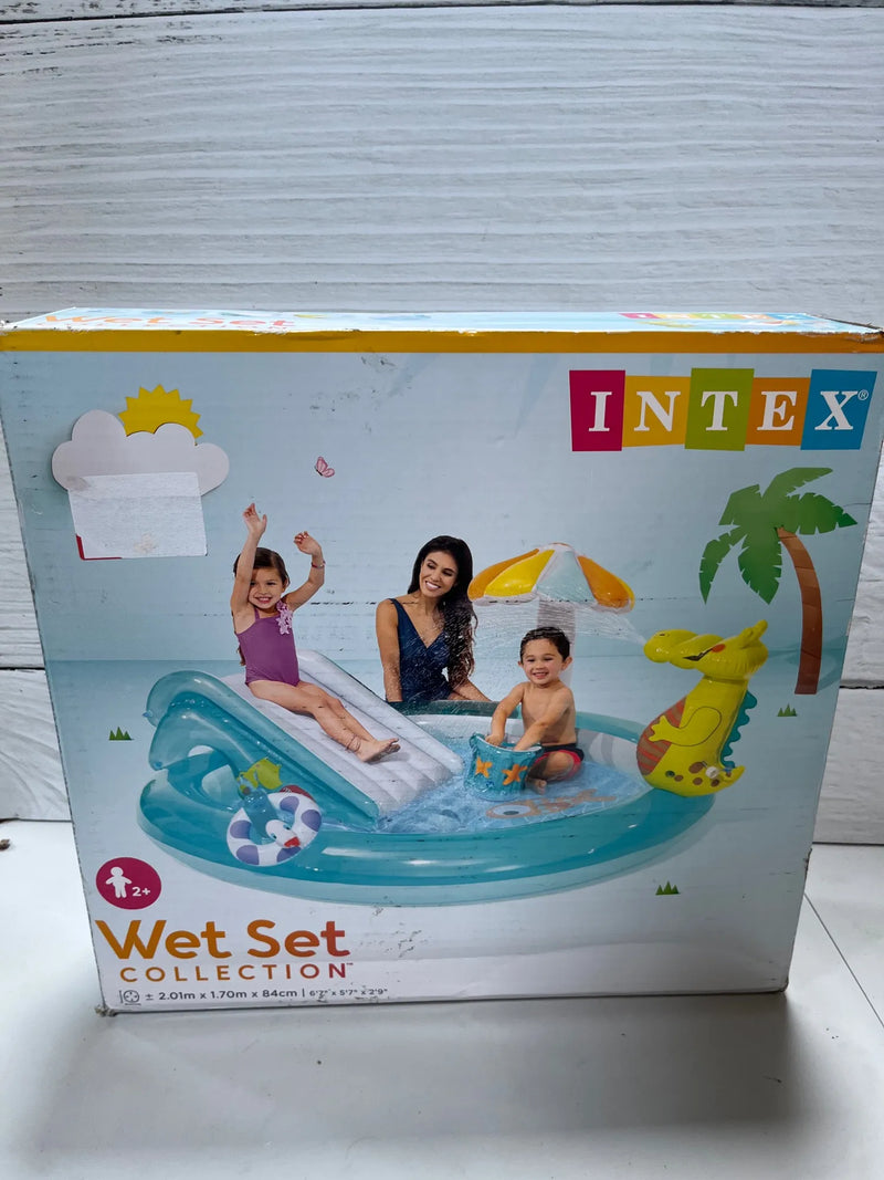 Piscina infantil hinchable con dispersor de agua INTEX