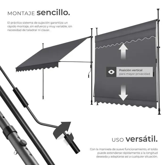 Toldo plegable para balcón