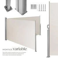 Toldo doble lateral de aluminio