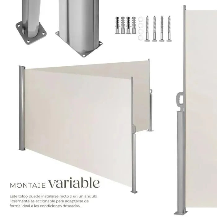 Toldo doble lateral de aluminio