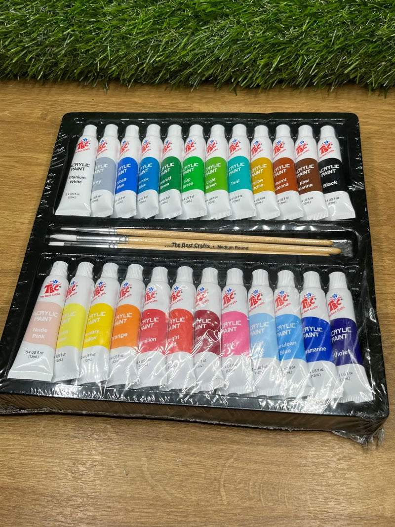 Pintura Acrílica 24 Tubos TBC The Best Crafts