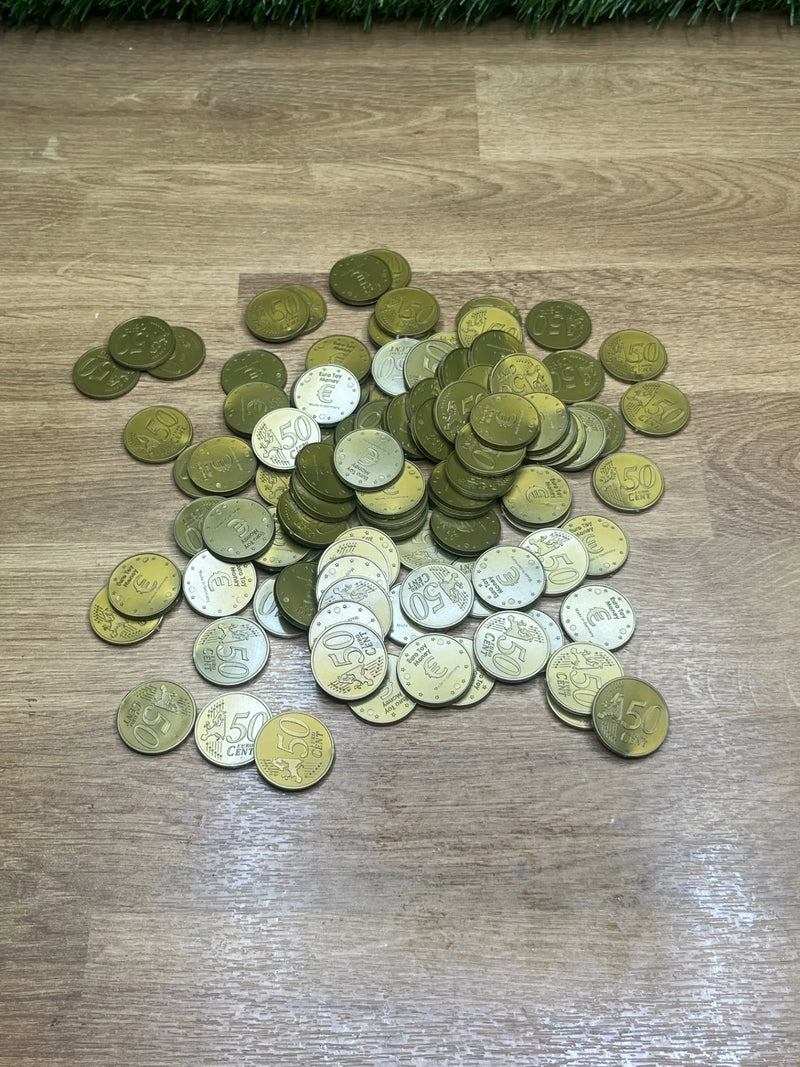 Monedas de 50 Céntimos de Plástico