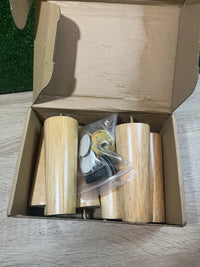 Juego de 4 patas de madera maciza