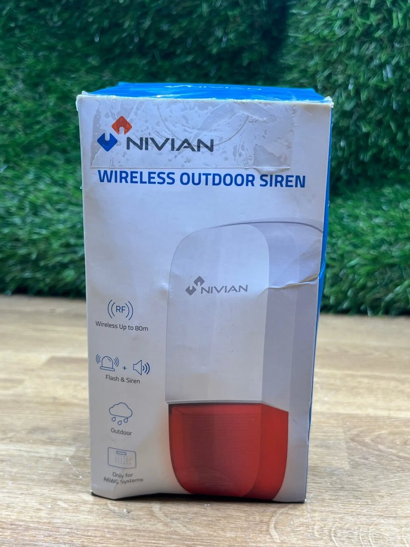 Sirena inalámbrica compatible con sistema de alarma Nivian