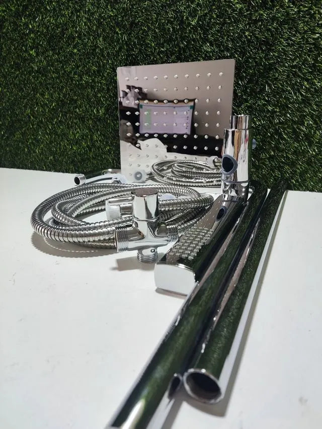GRIFERIA Set de Ducha Cuadrado Modelo RY-S002, Llu
