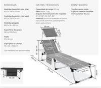 Tumbona de aluminio