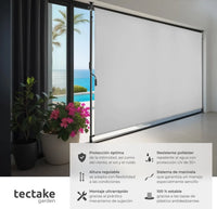 Toldo vertical exterior con manivela