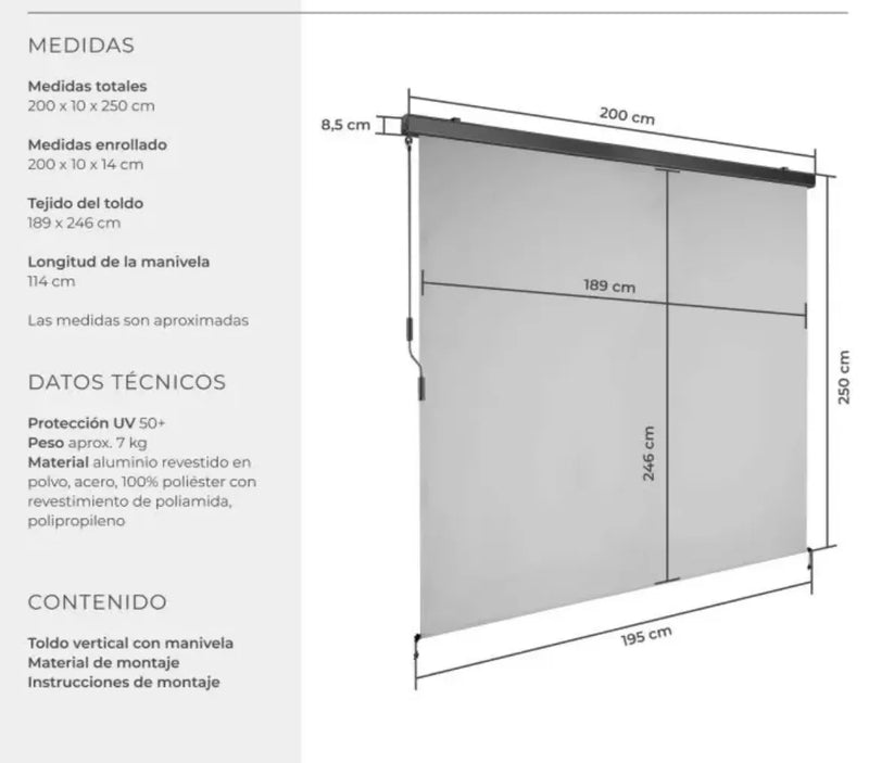 Toldo Estor vertical
