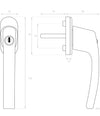 Juego de 4 pomos de puerta con llave - Kwmobile