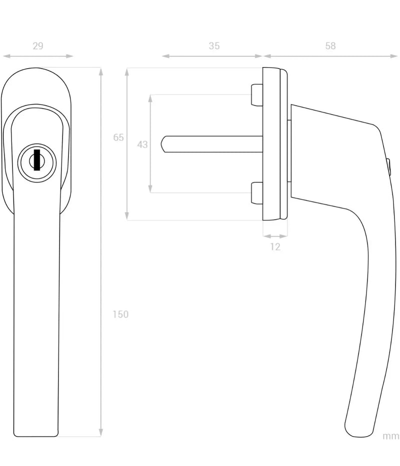 Juego de 4 pomos de puerta con llave - Kwmobile