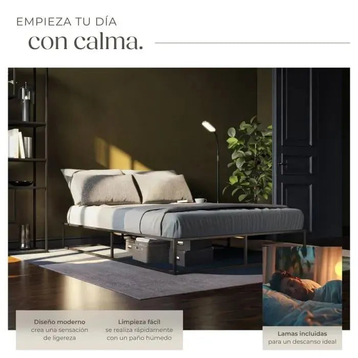 Estructura de cama de metal KYOTO 140 x 200 x 25,5 cm