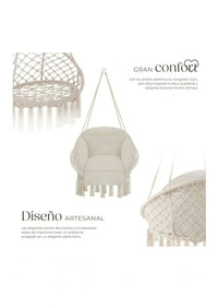 Silla colgante SAMIRA beige