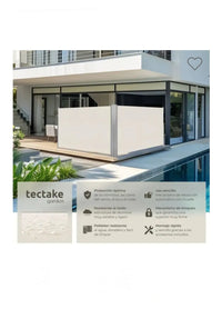 Toldo doble lateral de aluminio 2x6m