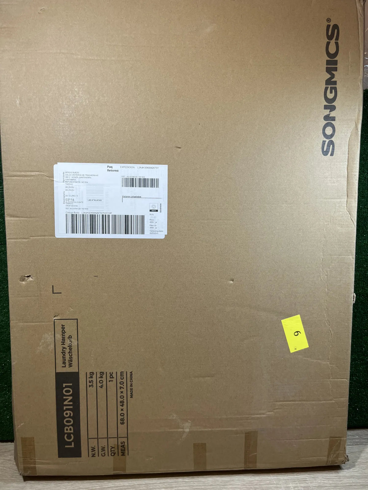 Cesta de lavandería 150L SONGMICS