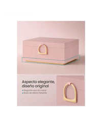 Joyero 2 Capas, Joyero con Asa, Bandeja Flexible