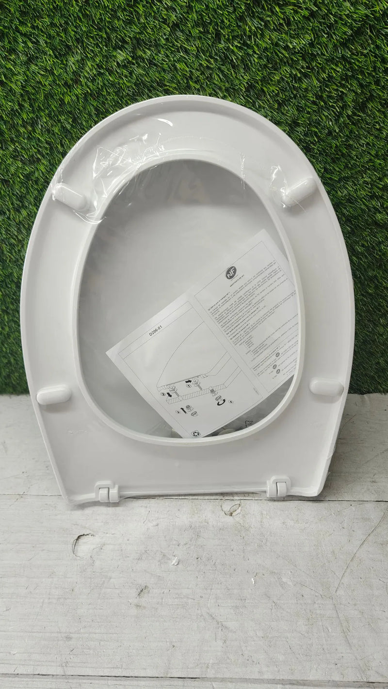 Asiento Fijo para el Inodoro, Incluye Kit de Fijación y Bisagras de Acero