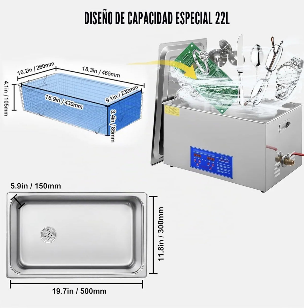 Limpiador ultrasónico Vevor